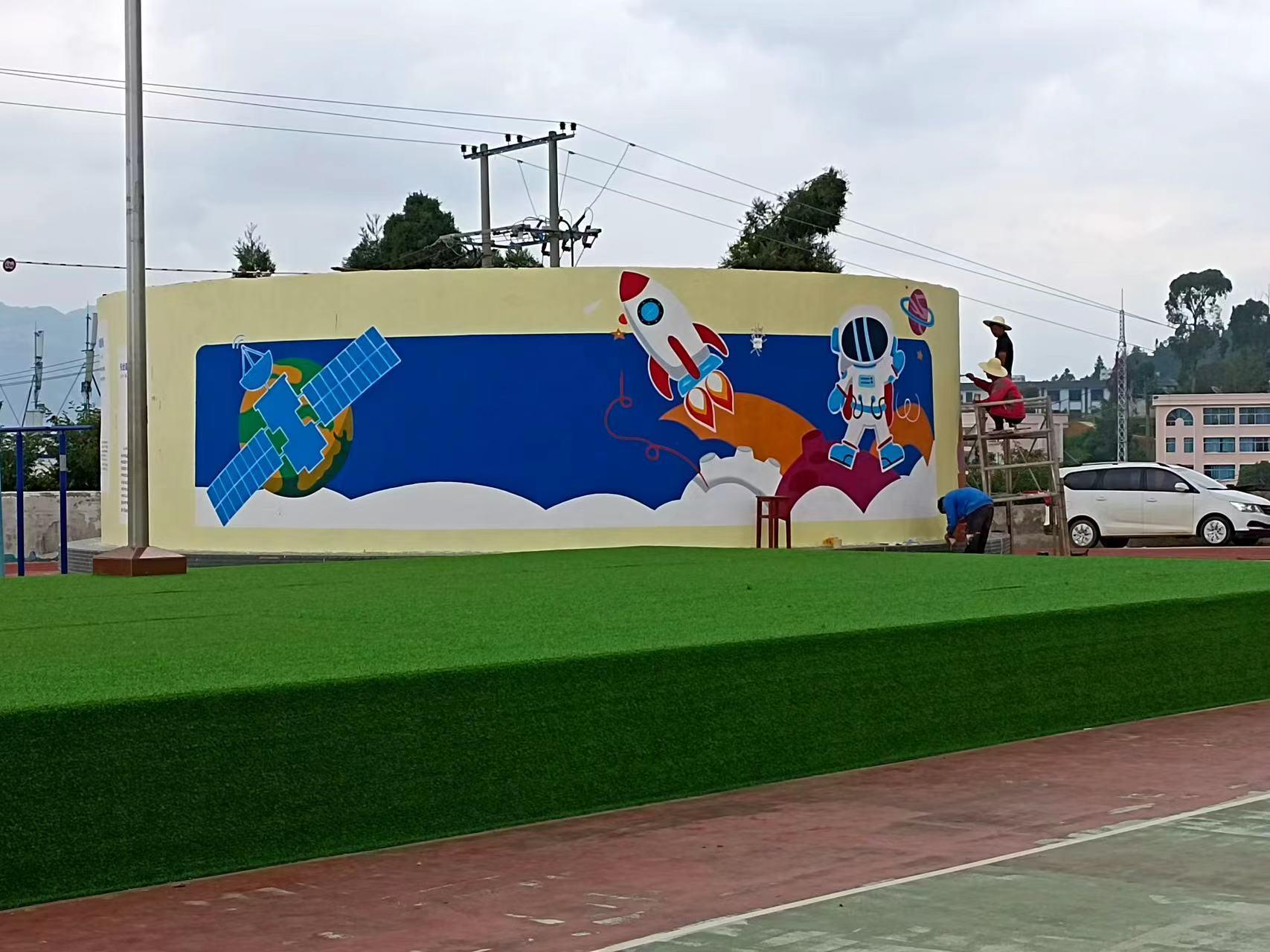 云南墙体广告公司在老旧社区和乡村彩绘生动展现焕发出新的生机与魅力 云南墙体广告公司施工制作